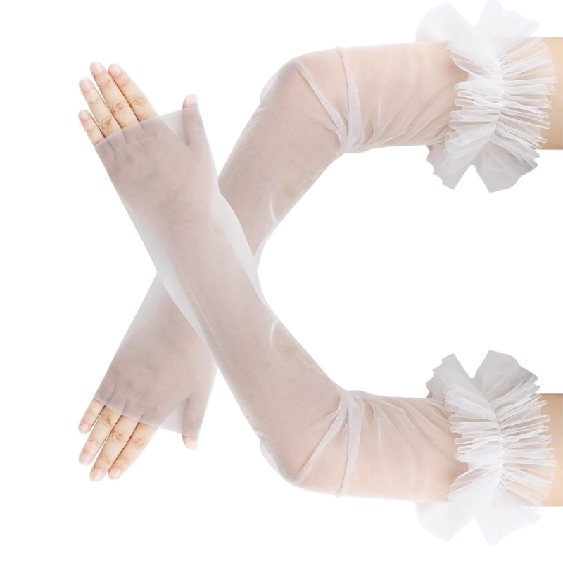 Đám cưới thanh lịch Sheer Tay  - đánh giá và giá Fingerless Glove Knit