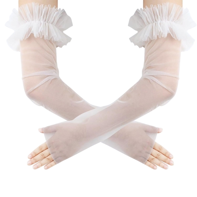 Đám cưới thanh lịch Sheer Tay  - đánh giá và giá Fingerless Glove Knit