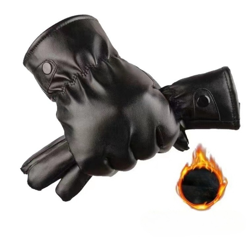 Winter Fashion Black PU Leathe - đánh giá và giá Leather Driving Glove