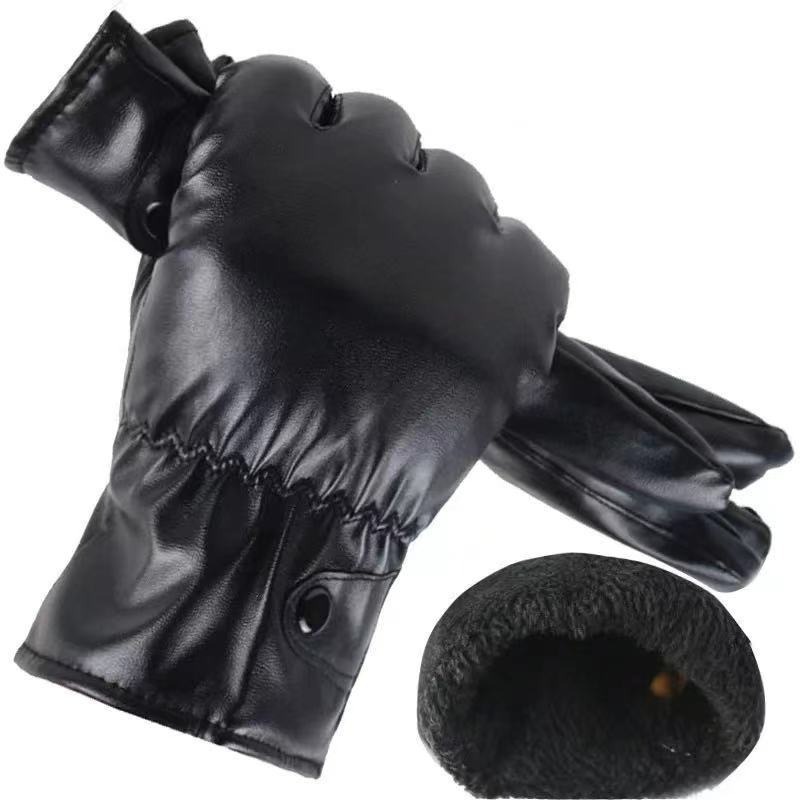 Winter Fashion Black PU Leathe - đánh giá và giá Leather Driving Glove