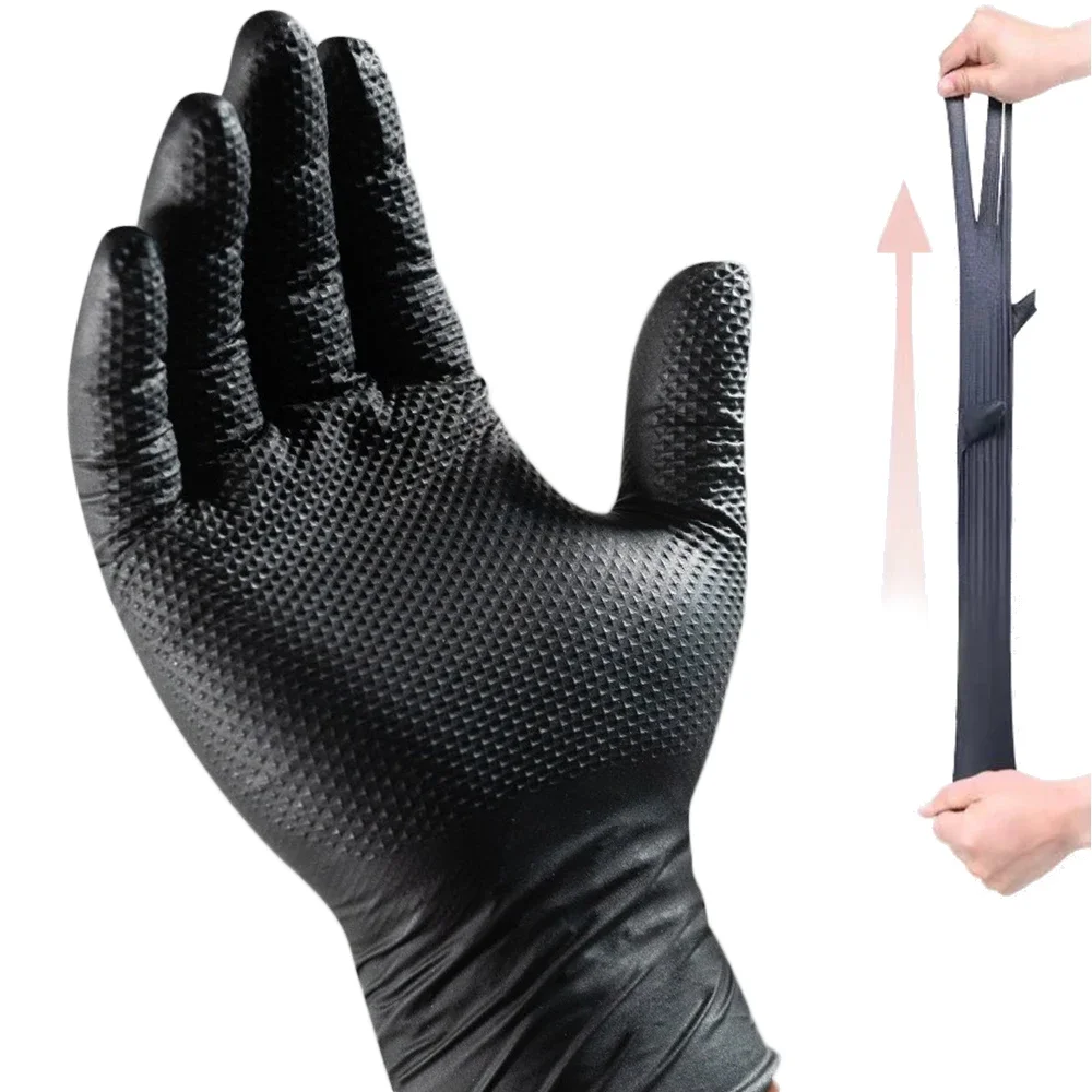 Heavy Duty Orange Nitrile Glov - đánh giá và giá Nitrile Mechanic Glove