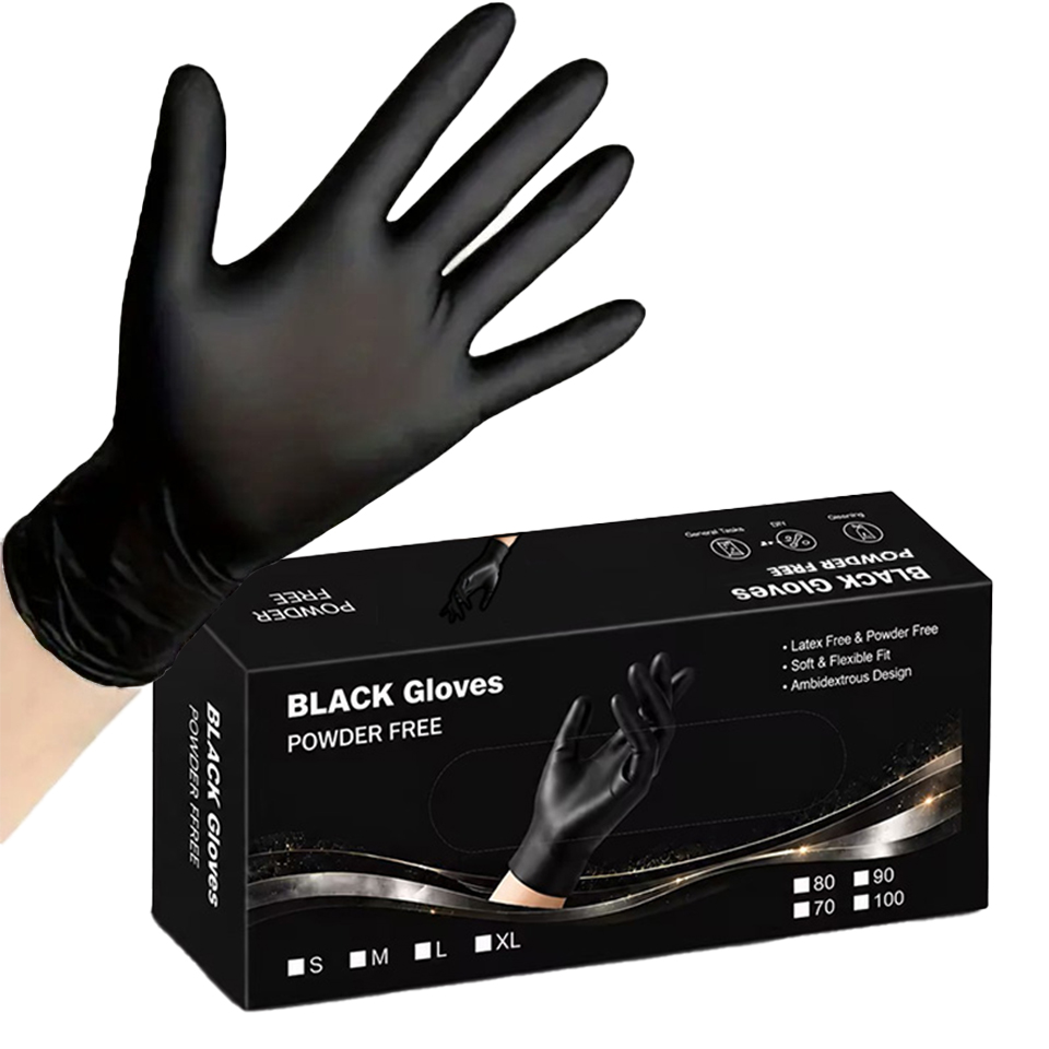 100PCS/Box Black Nitrile Glove - đánh giá và giá Latex Disposable Glove