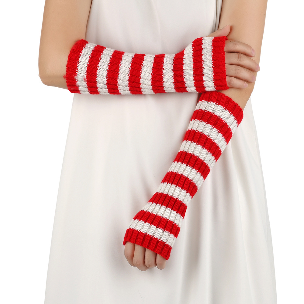 Y2K Striped Fingerless Arm War - đánh giá và giá Fingerless Glove Knit