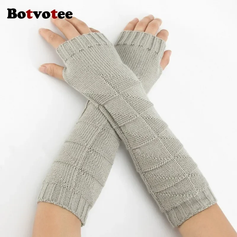 Botvotee Y2k Chunky Knit Arm W - đánh giá và giá Fingerless Glove Knit